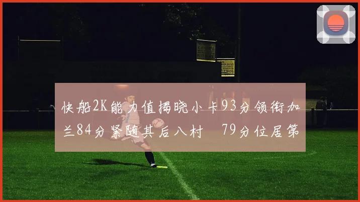 快船2K能力值揭晓小卡93分领衔加兰84分紧随其后八村塁79分位居第三